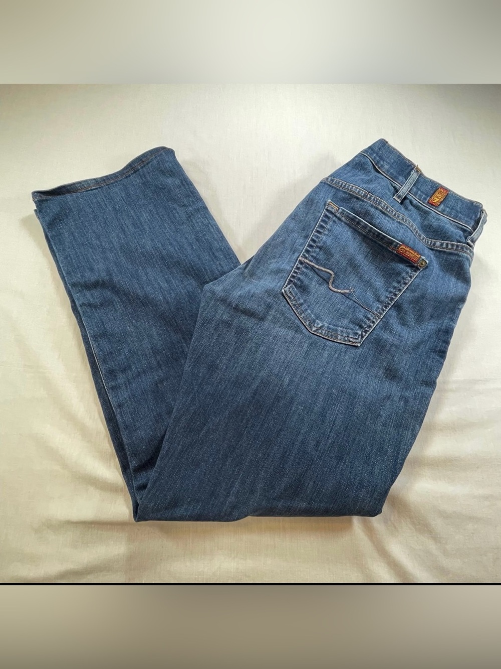 Seven For All Mankind Carsen Jeans Mens 36* Blue Straight Luxe Denim USA